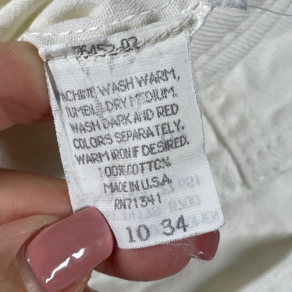 LL Bean Jeans Womens 10 white denim outdoor casual classic 100% cotton vintage - Picture 5 of 10